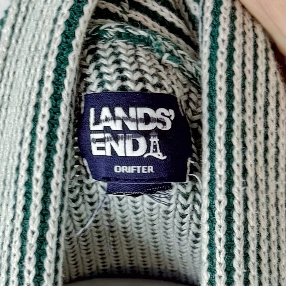 LANDS END Drifter Women's Multicolor Layered Ribbed Long Cardigan Sweater S - Picture 5 of 6